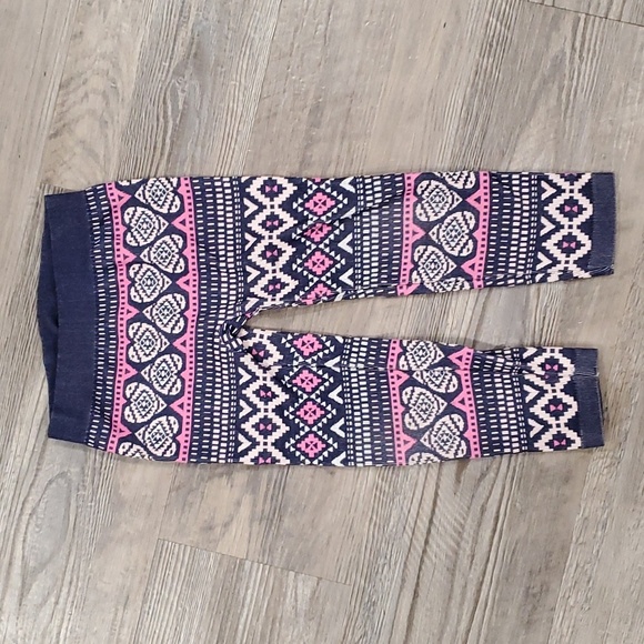 Fladed Glory Patterned with Hearts Leggings Size Small 4-6 - Picture 1 of 6